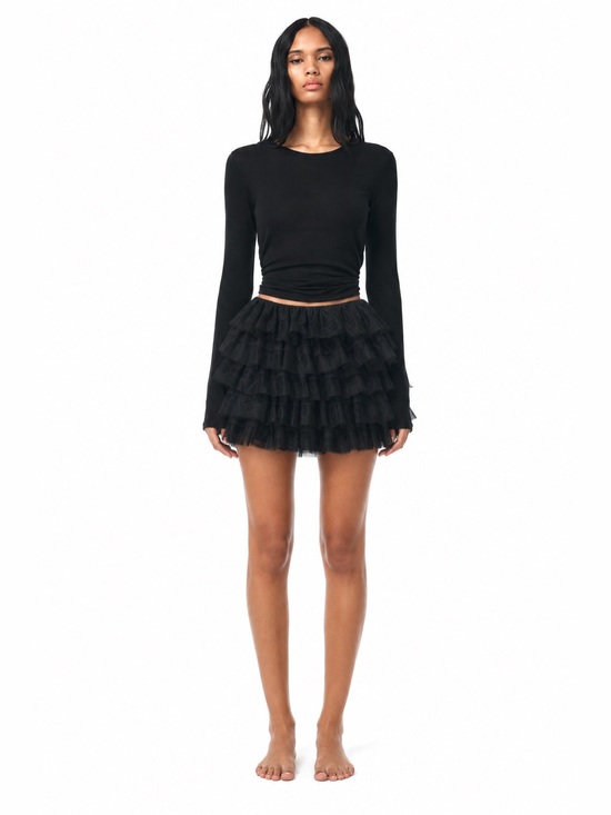 Zara Dresses & Skirts - Zara Tulle Ruffle Layered Mini Skirt Halloween Collection
